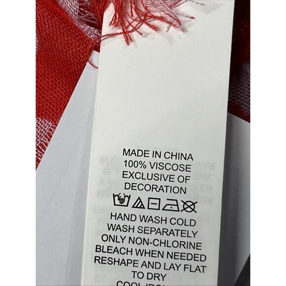 Kate Spade New York Springtime Floral Oblong Scarf Ponderosa Red OS Colorful - Picture 5 of 6